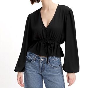 Shein black long sleeve oval formal shirt size xl
